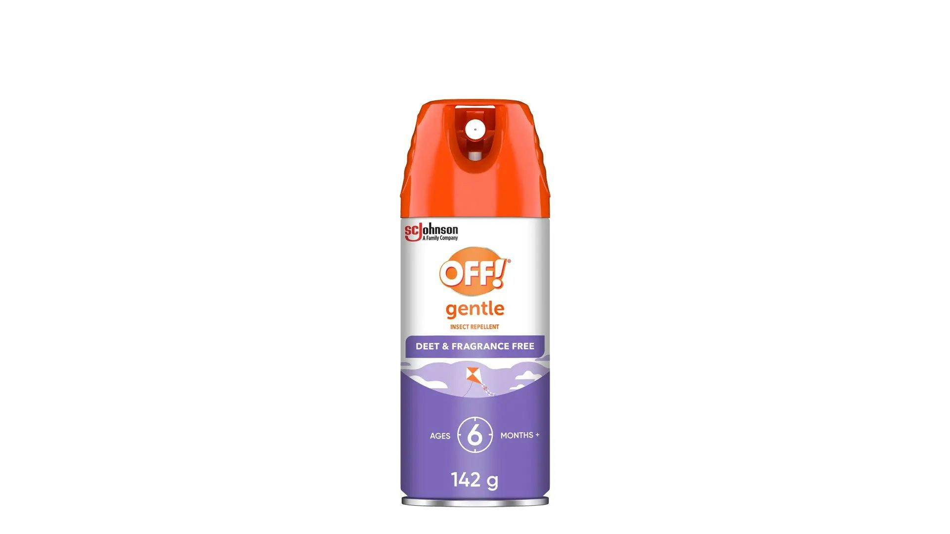 Back of OFF! Gentle Insect Repellent can